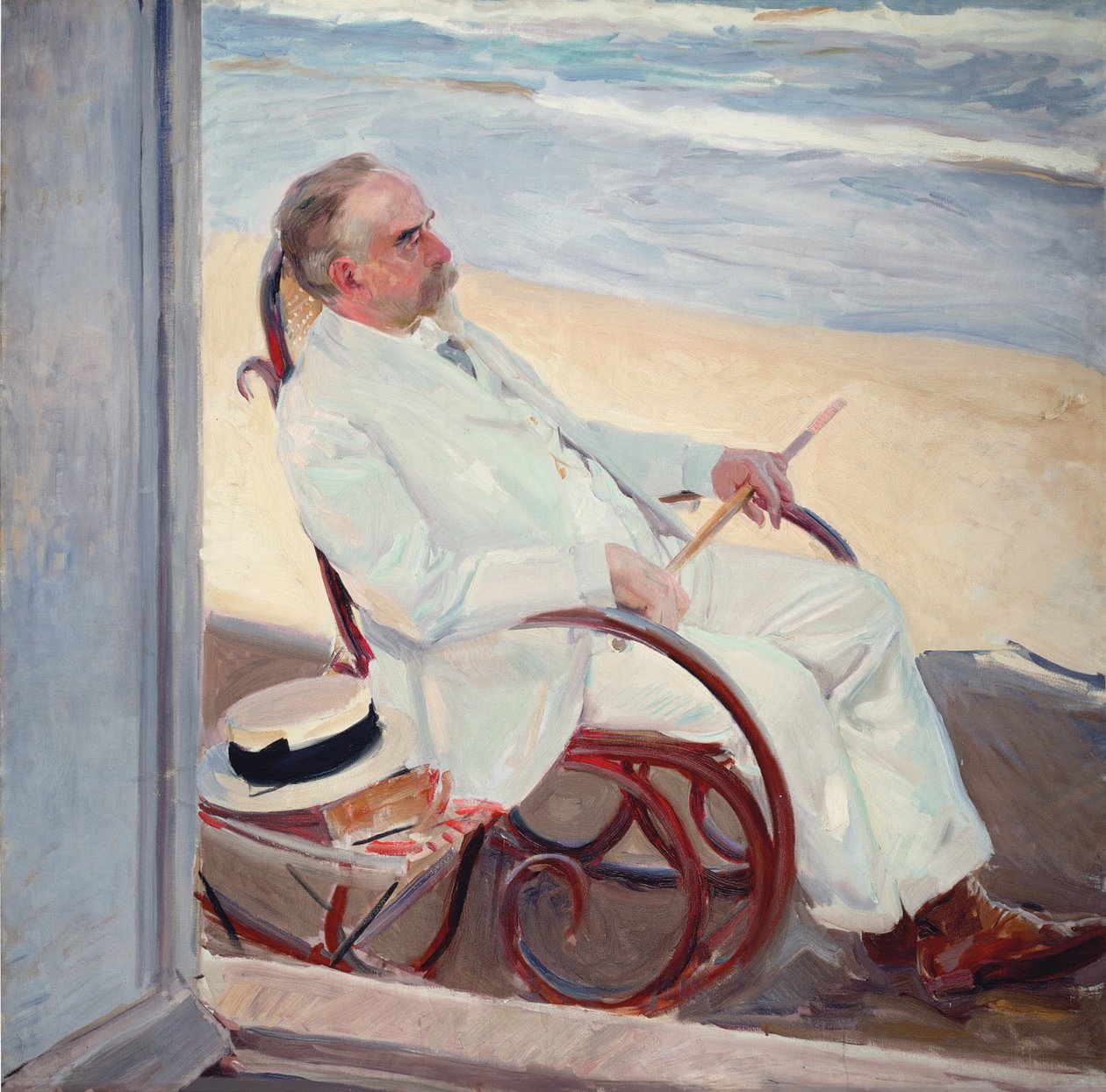 Antonio García på stranden af Joaquín Sorolla