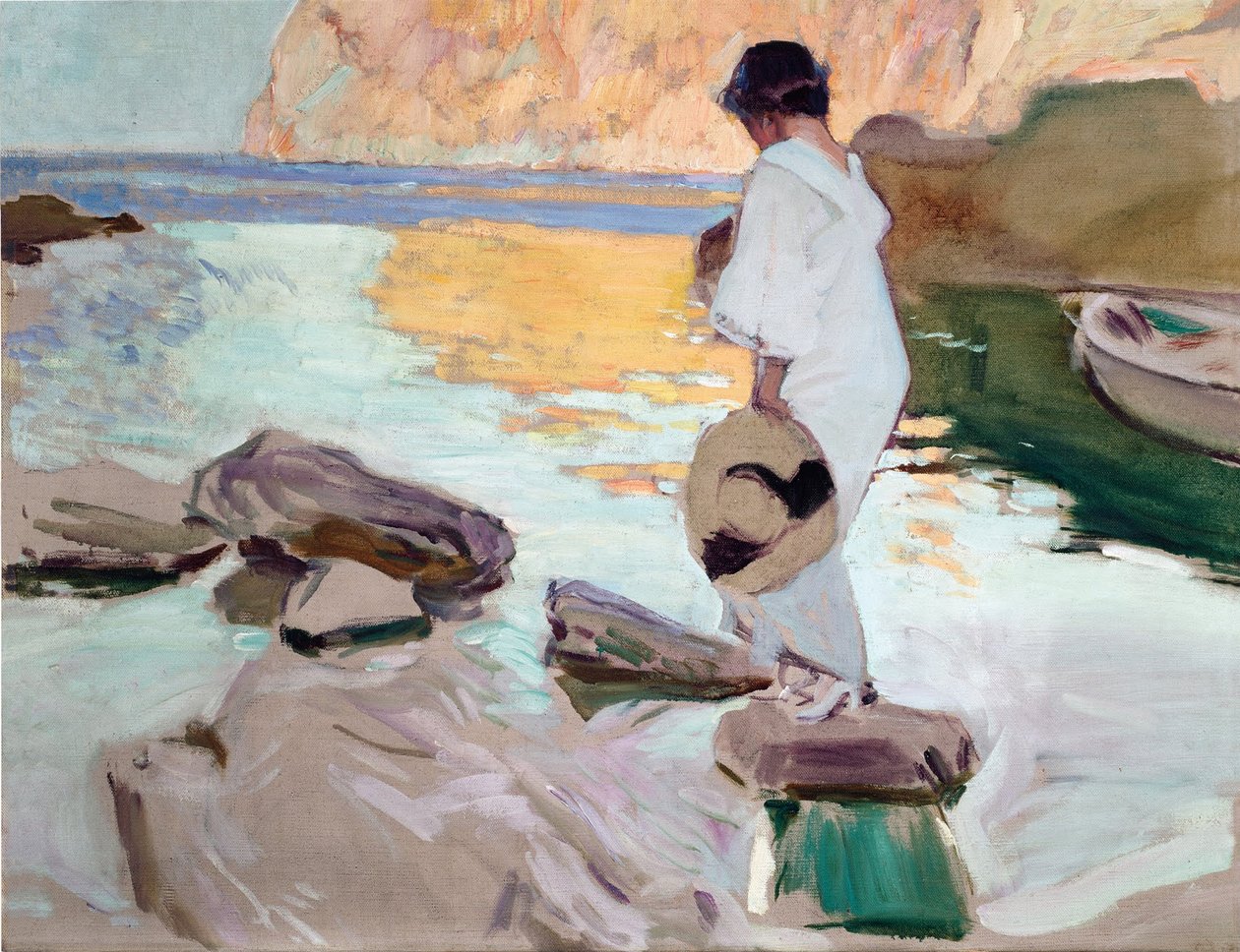 Elena ved Cala de San Vicente af Joaquín Sorolla