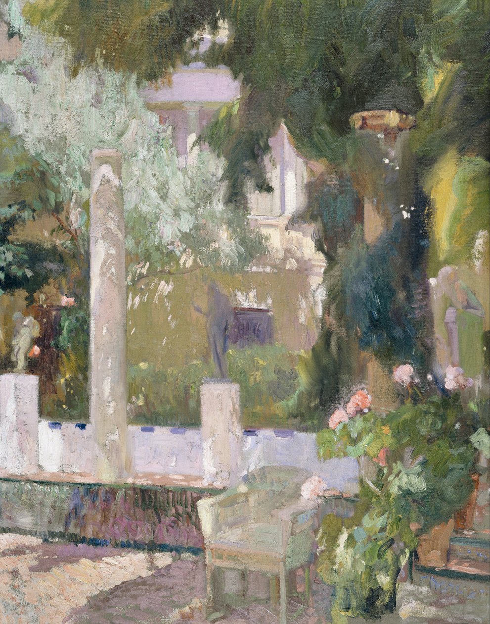 Haverne ved Sorolla-familiens hus af Joaquín Sorolla