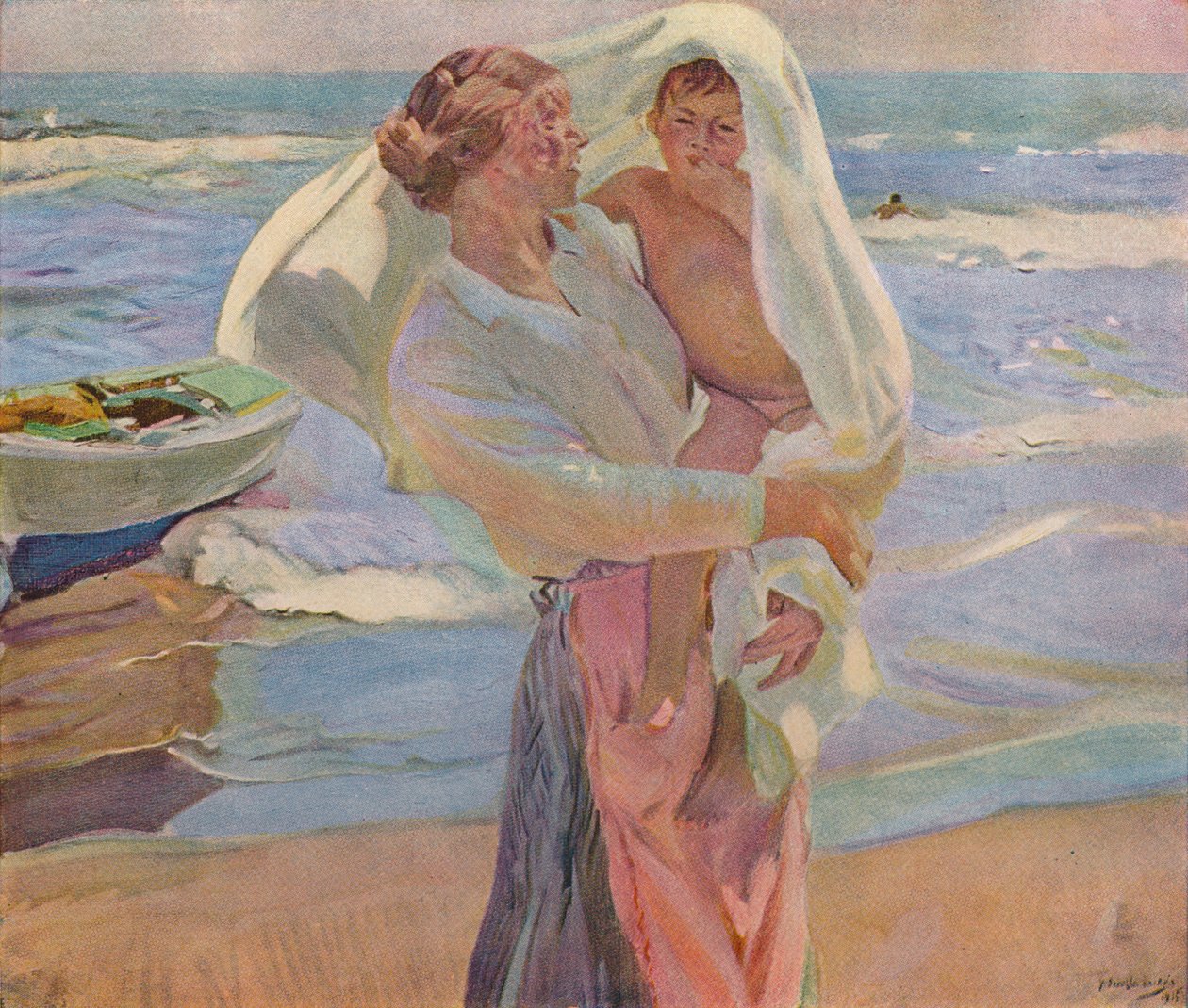 Efter badning, 1915, 1932 af Joaquín Sorolla