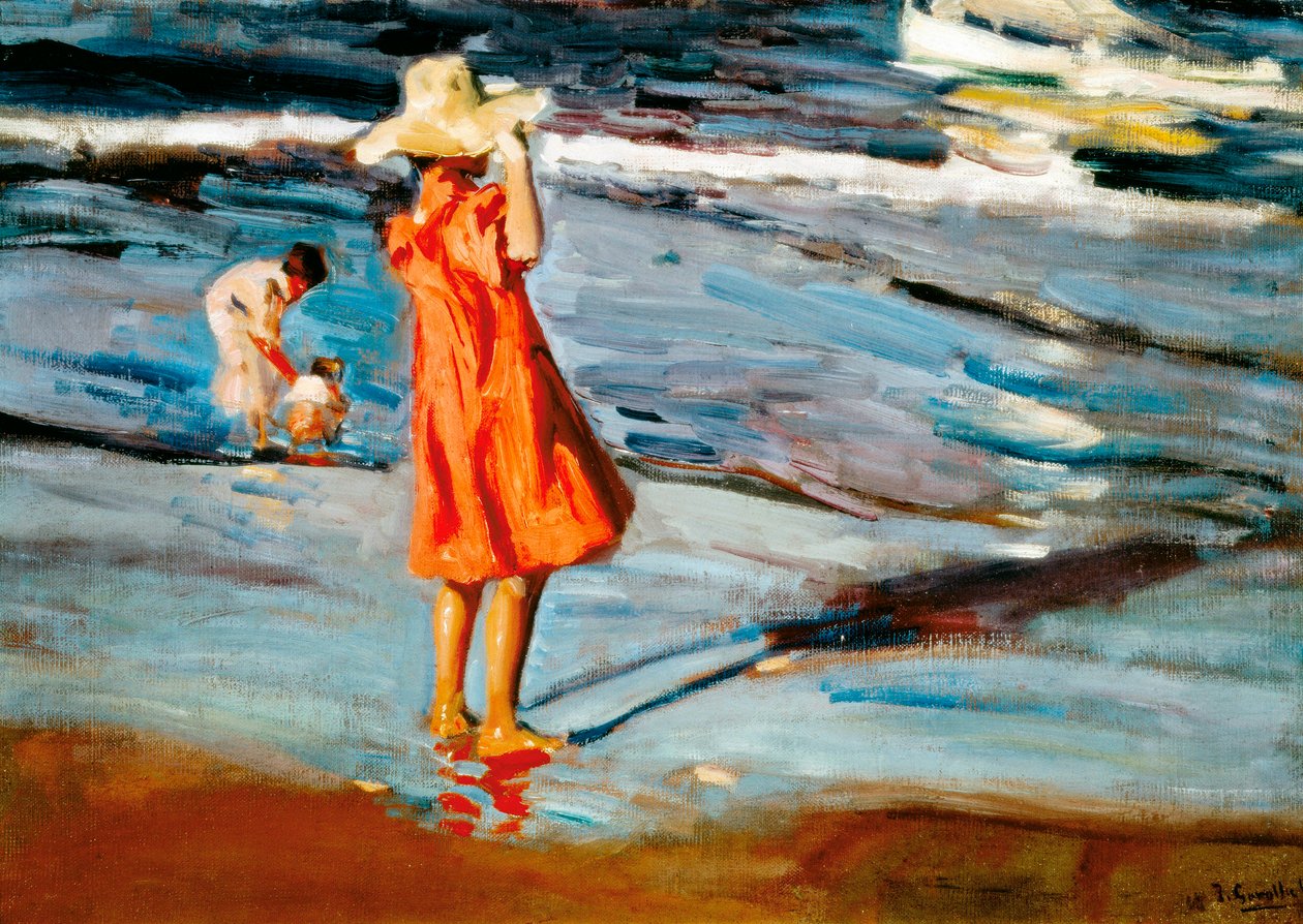 "" Børn på stranden "" Maleri af Joaquin Sorolla (1863-1923). 1900 af Joaquín Sorolla