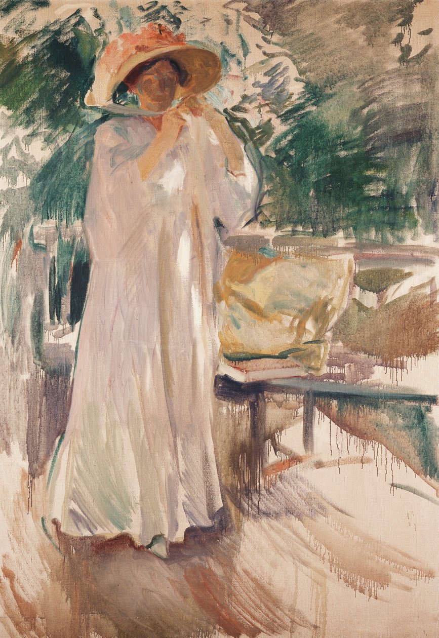 Clotilde i sin have, 1910 af Joaquín Sorolla