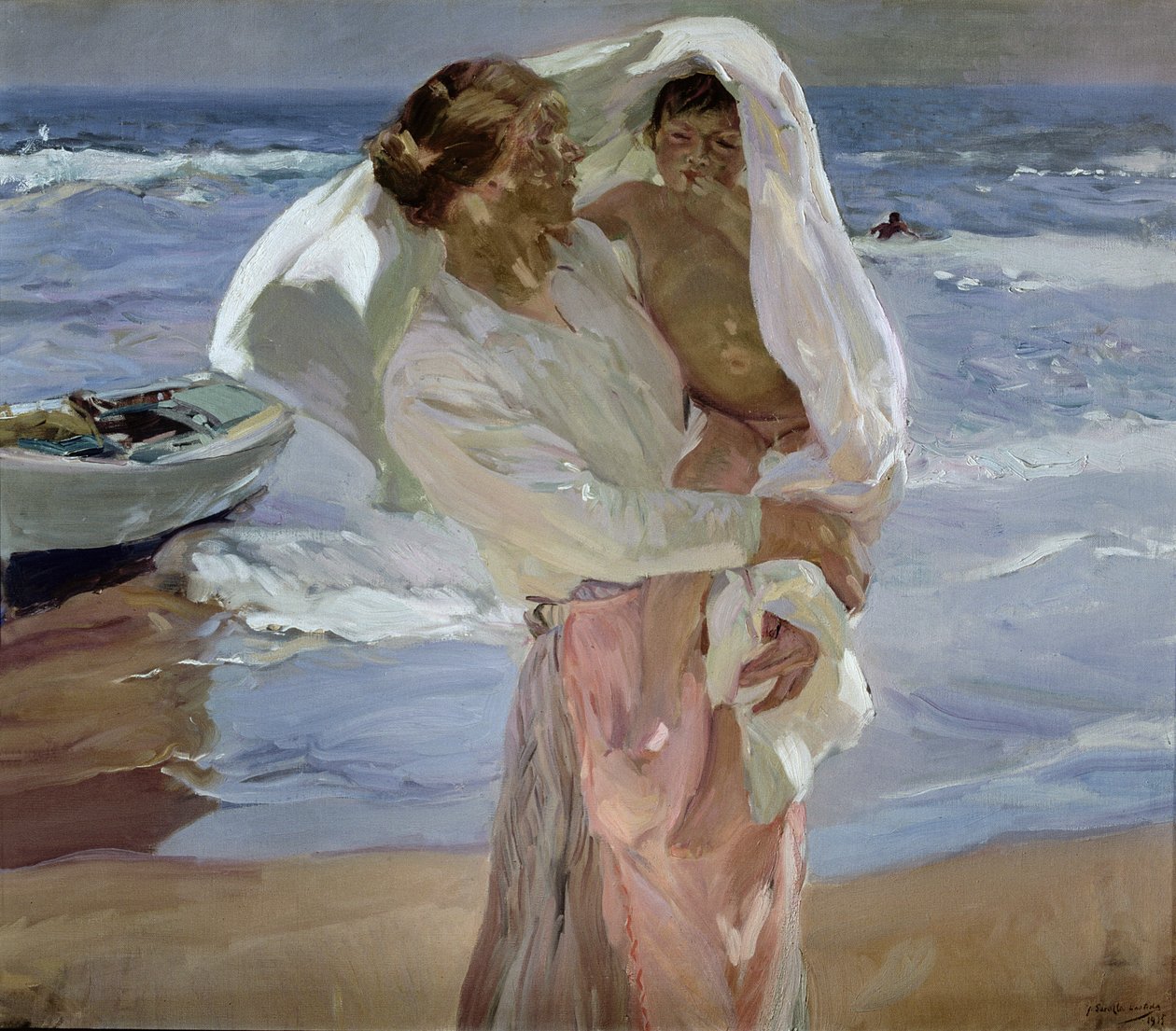 Lige ude af havet af Joaquin Sorolla y Bastida