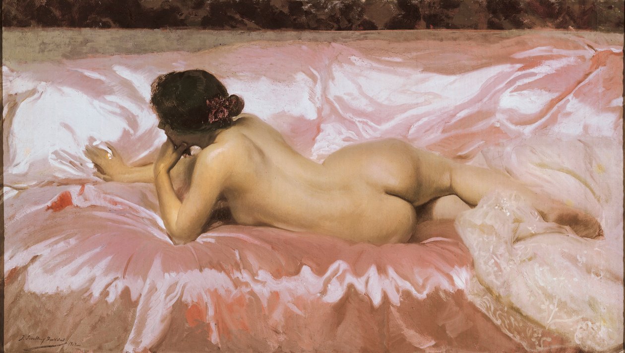 Nøgen kvinde. Maleri af Joaquin SOROLLA (1863-1923) af Joaquín Sorolla