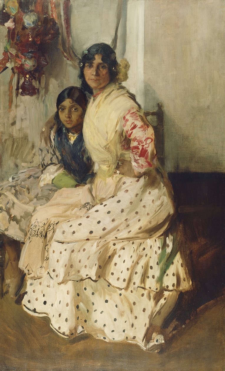 Sigøjneren Pepilla og hendes datter af Joaquín Sorolla