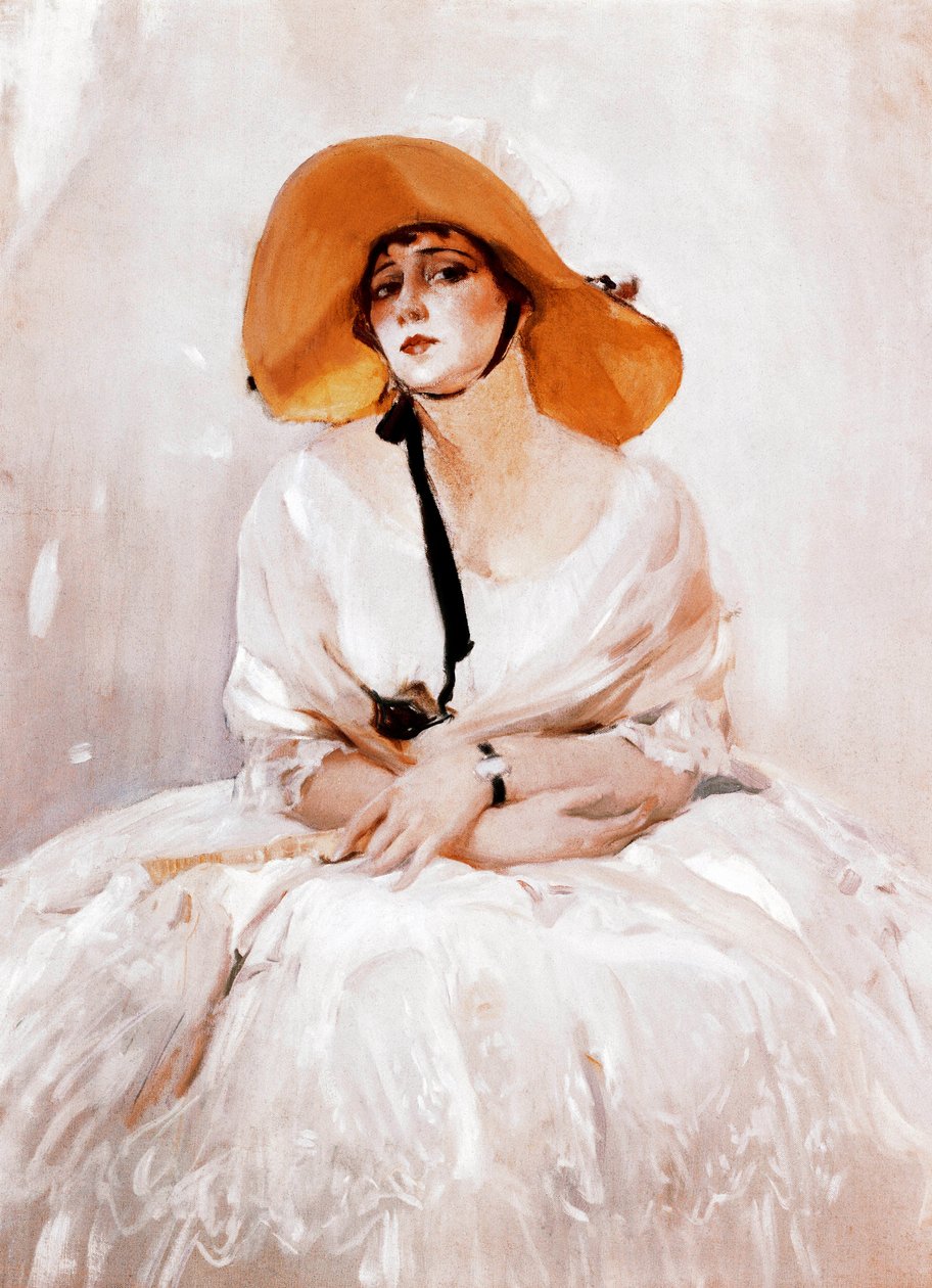 Portræt af Raquel Meller (1888-1962), spansk sangerinde og skuespillerinde. Detalje. Maleri af Joaquin Sorolla (1863-1923). 1919. Madrid. Sorolla Museum. af Joaquín Sorolla