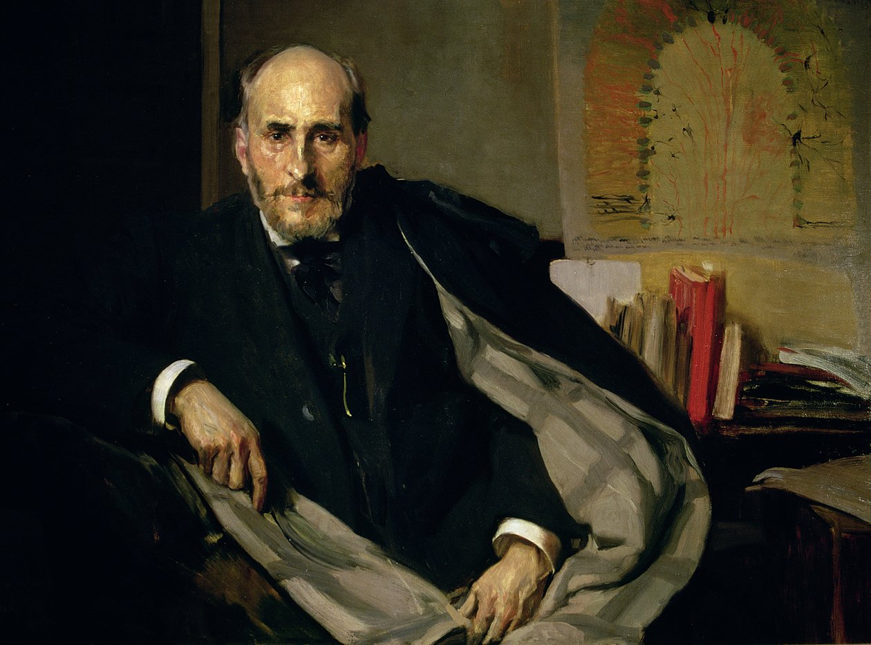 Portræt af Santiago Ramon y Cajal (1852-1934) 1906 (olie på lærred) af Joaquin Sorolla y Bastida