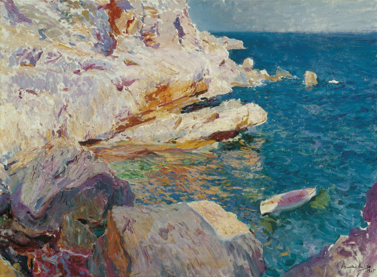 Rock at Javea - Sorolla y Bastida, Joaquin (1863-1923) - 1905 - Olie på lærred - 62,5x84,7 - Museo Carmen Thyssen, Malaga af Joaquin Sorolla y Bastida