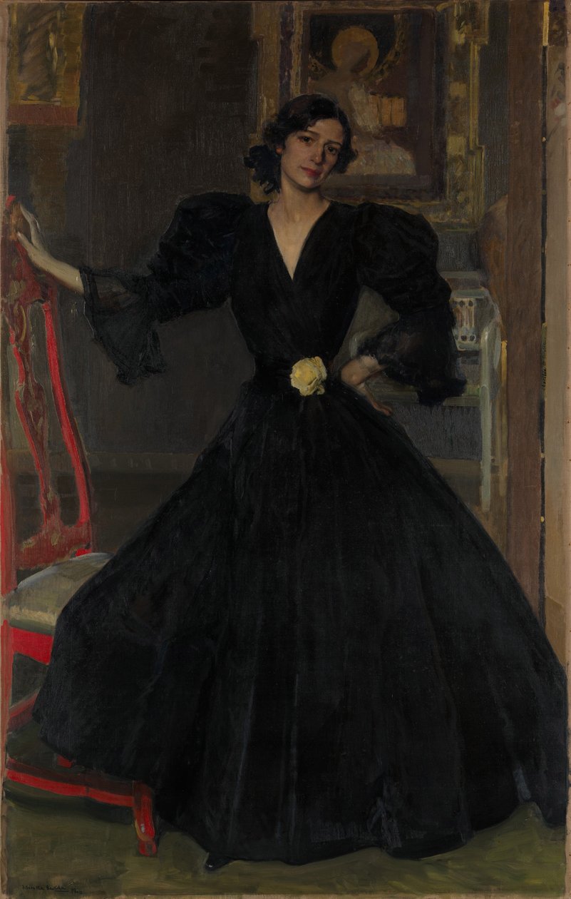 Sorolla i sort af Joaquín Sorolla