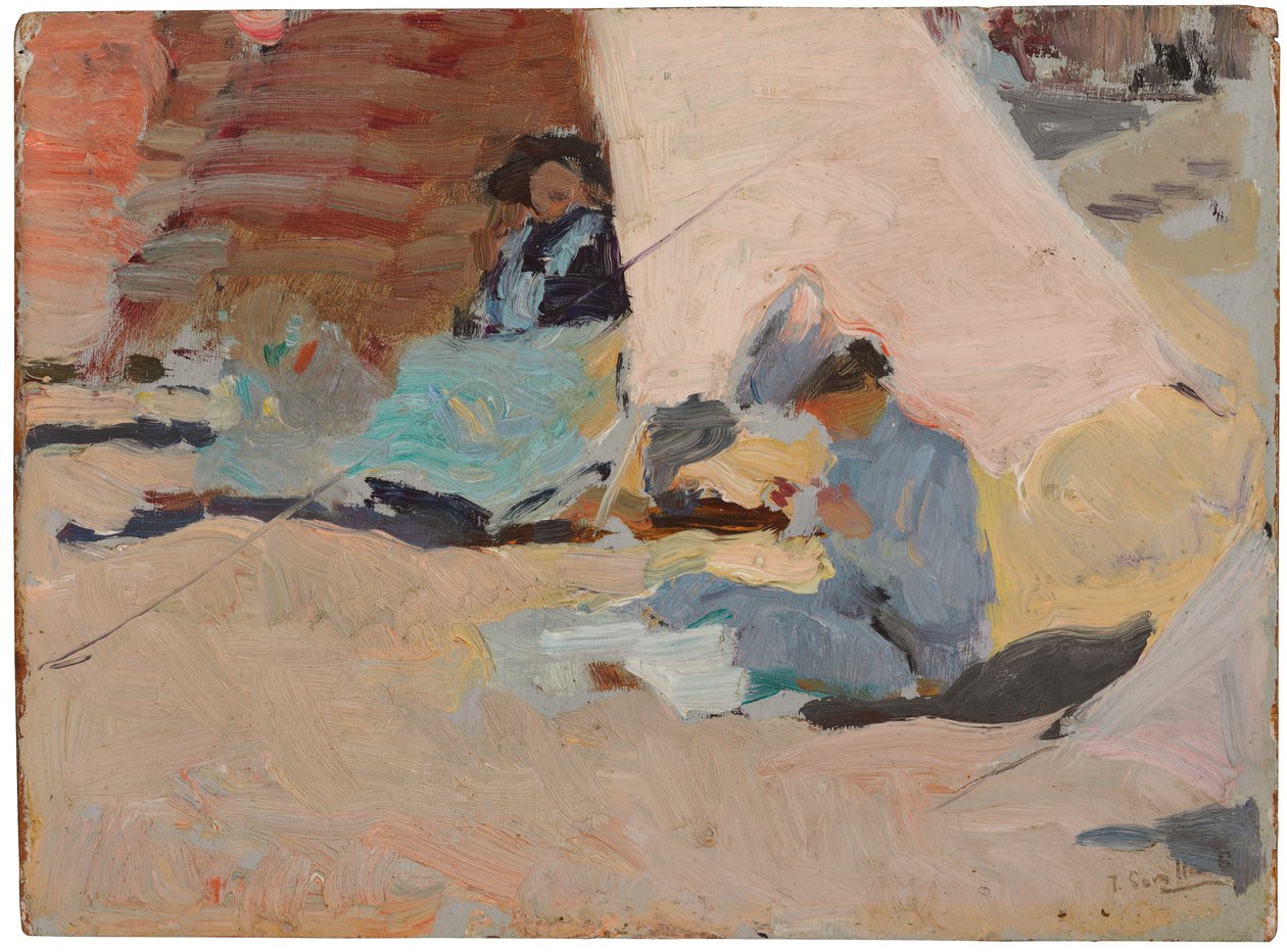 Stranden, Biarritz af Joaquín Sorolla