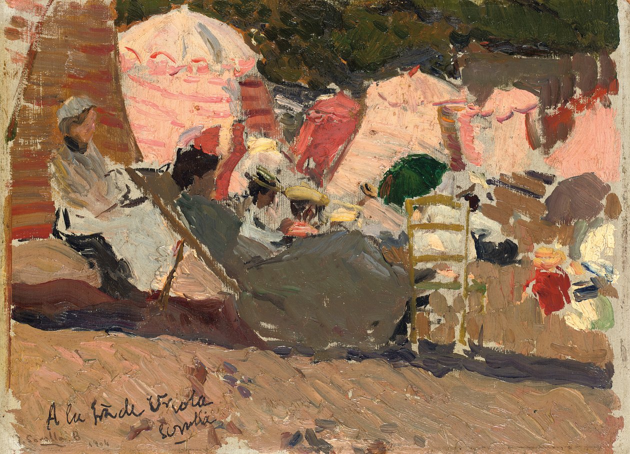 Stranden, Biarritz, 1906 af Joaquín Sorolla