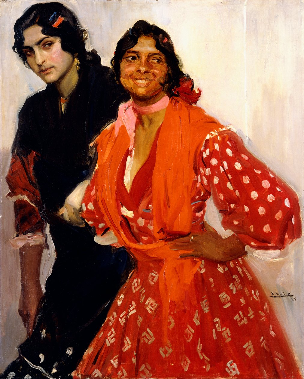 To Sigøjnere; To sigøjnere, 1913 af Joaquín Sorolla