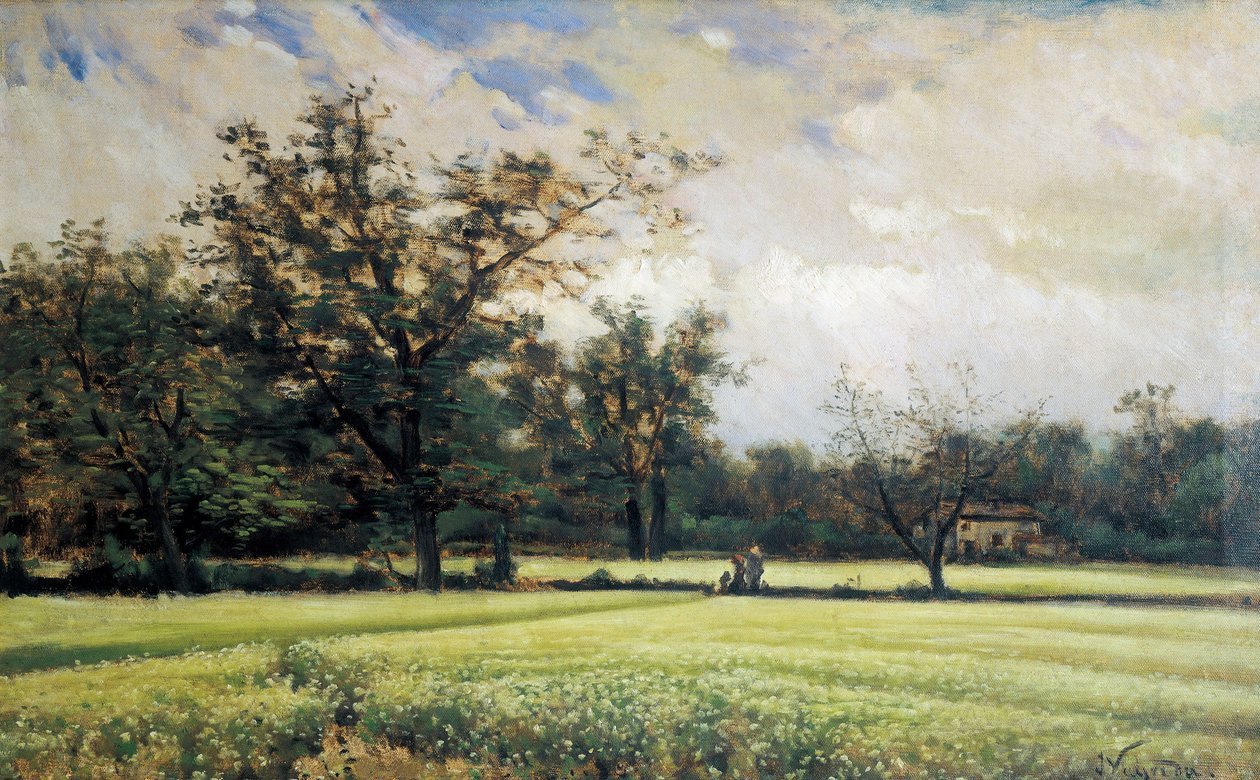 Boghvede i blomst. Maleri af Joaquim Vayreda i Vila (1843-1894). Olie på lærred, anden halvdel af 1800-tallet, spansk kunst. Museet i Montserrat (Spanien). af Joaquin Vayreda