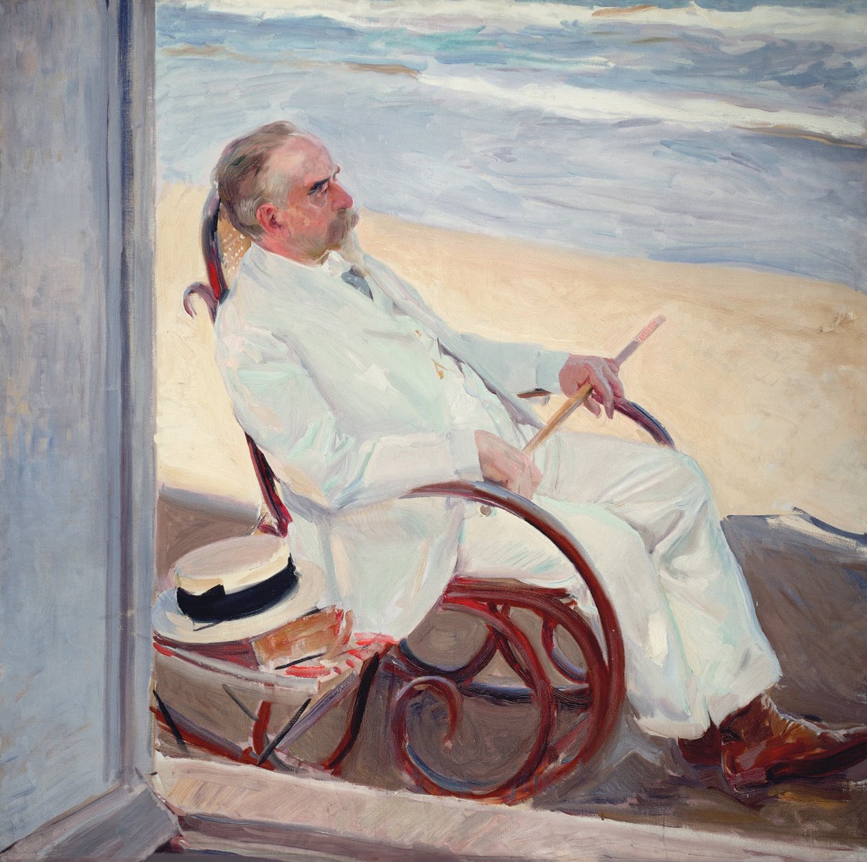 Antonio García ved stranden af Joaquín Sorolla