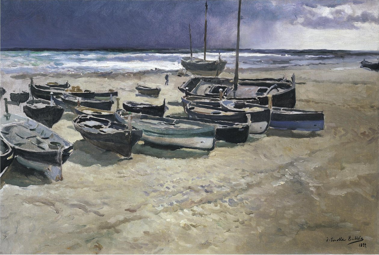Stormdag, Valencia af Joaquín Sorolla