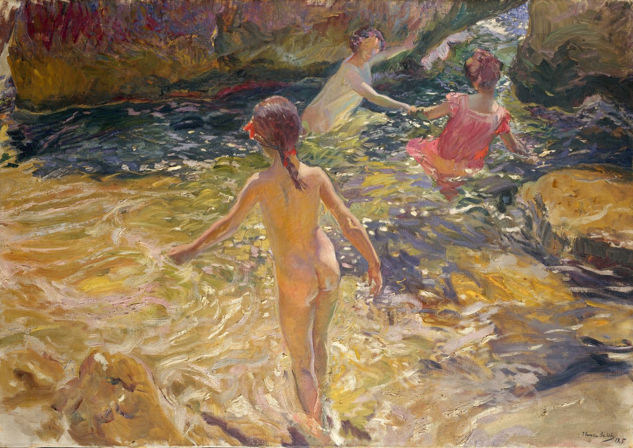 Badeværelset, Jávea af Joaquín Sorolla