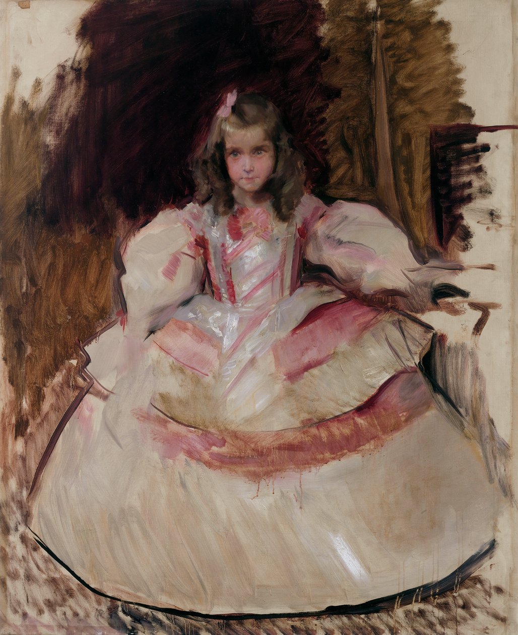 Pigen María Figueroa klædt ud som en pige af Joaquín Sorolla