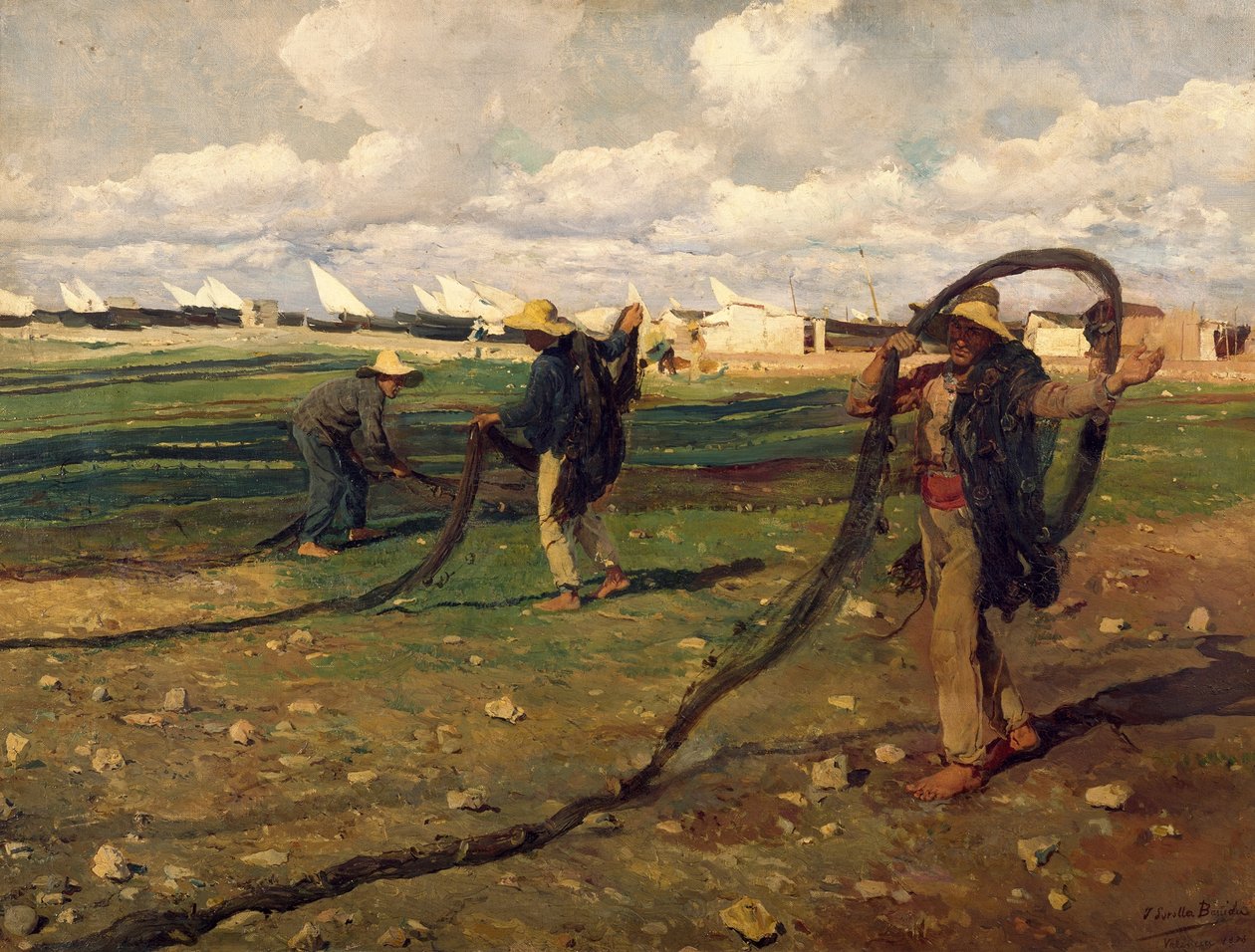 Fiskere med deres net af Joaquín Sorolla
