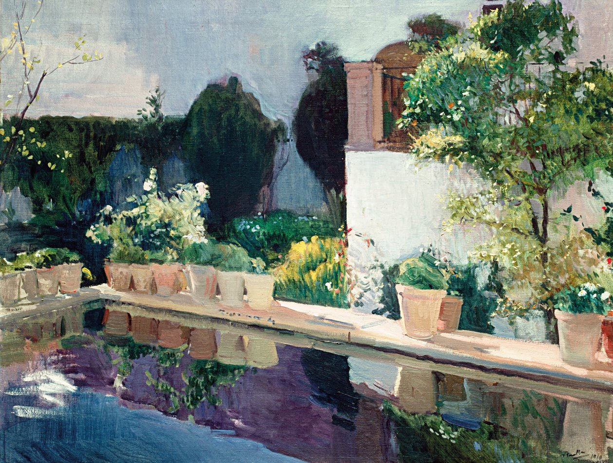 Pond -paladset, Royal Gardens i Sevilla af Joaquín Sorolla