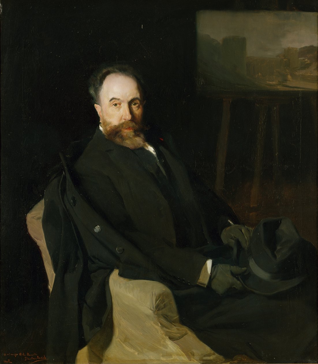 Portræt af maleren Aureliano de Beruete af Joaquín Sorolla