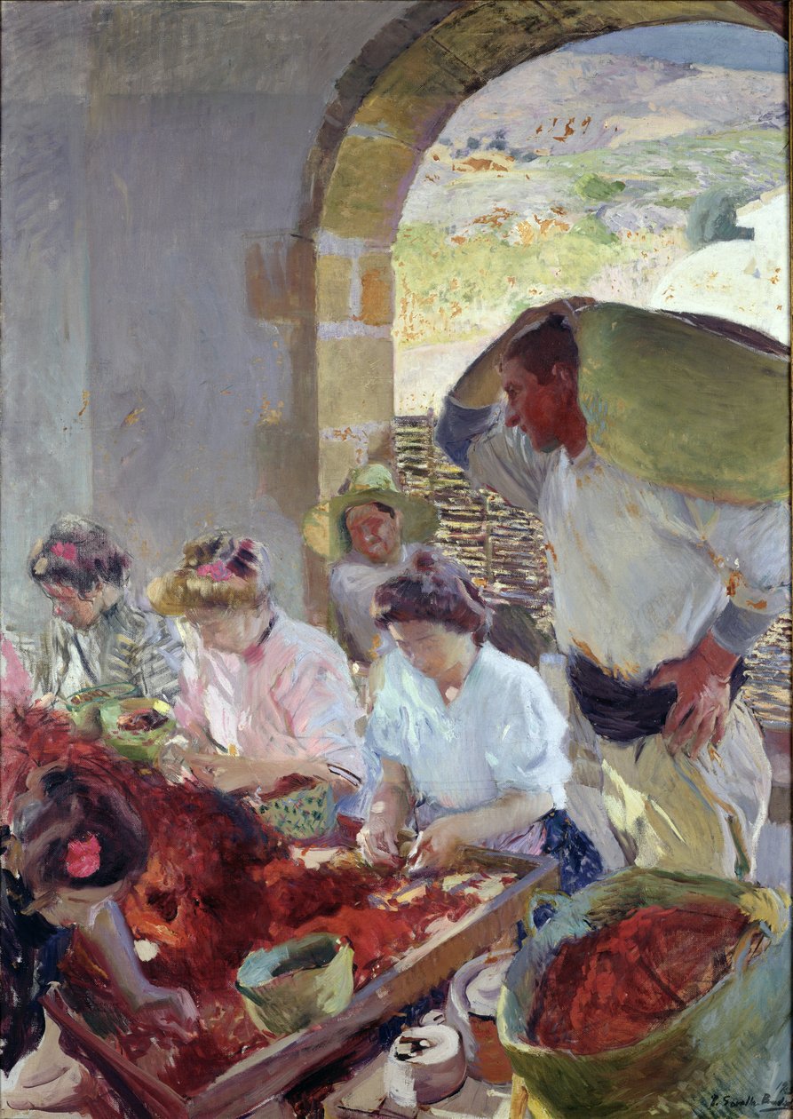 Forberedelse af de tørre druer, 1890 af Joaquín Sorolla