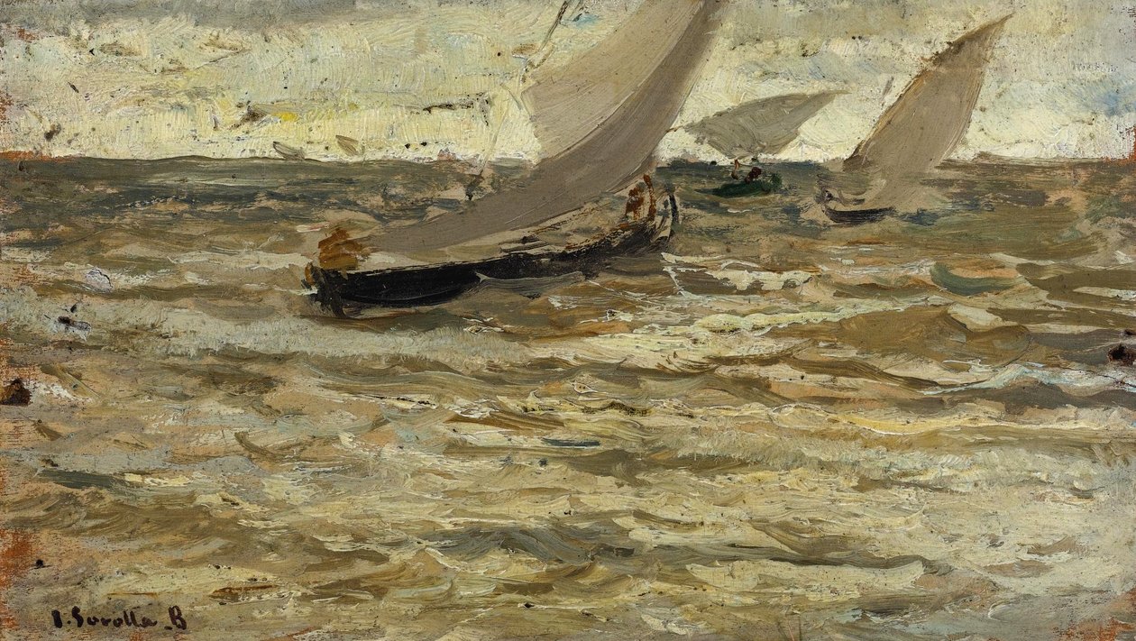 Afgang af bådene, Asturien af Joaquín Sorolla