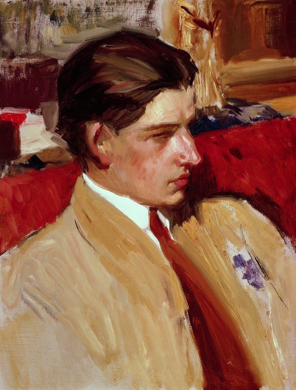 Selvportræt i profil af Joaquín Sorolla