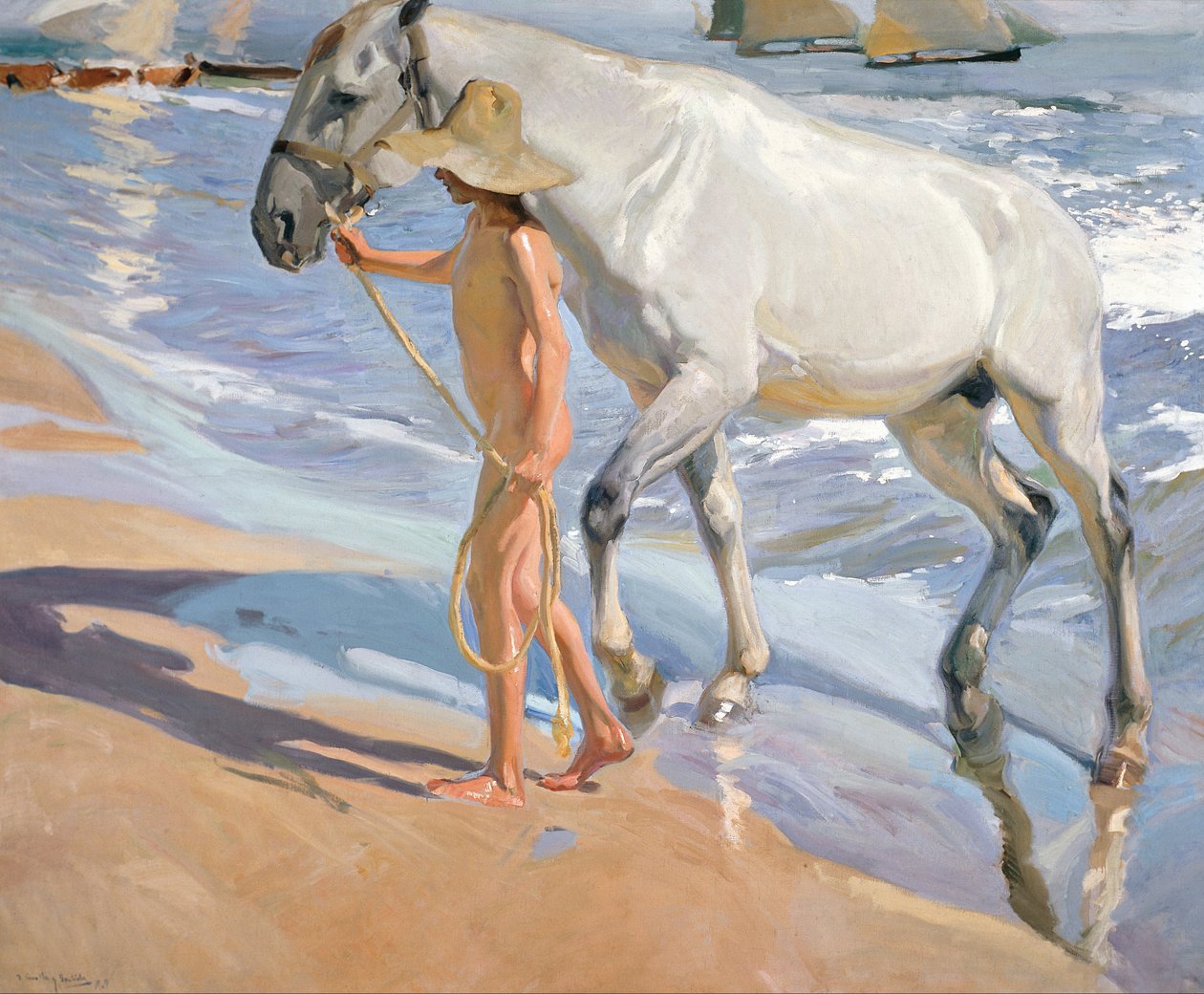 Hestebadet af Joaquín Sorolla