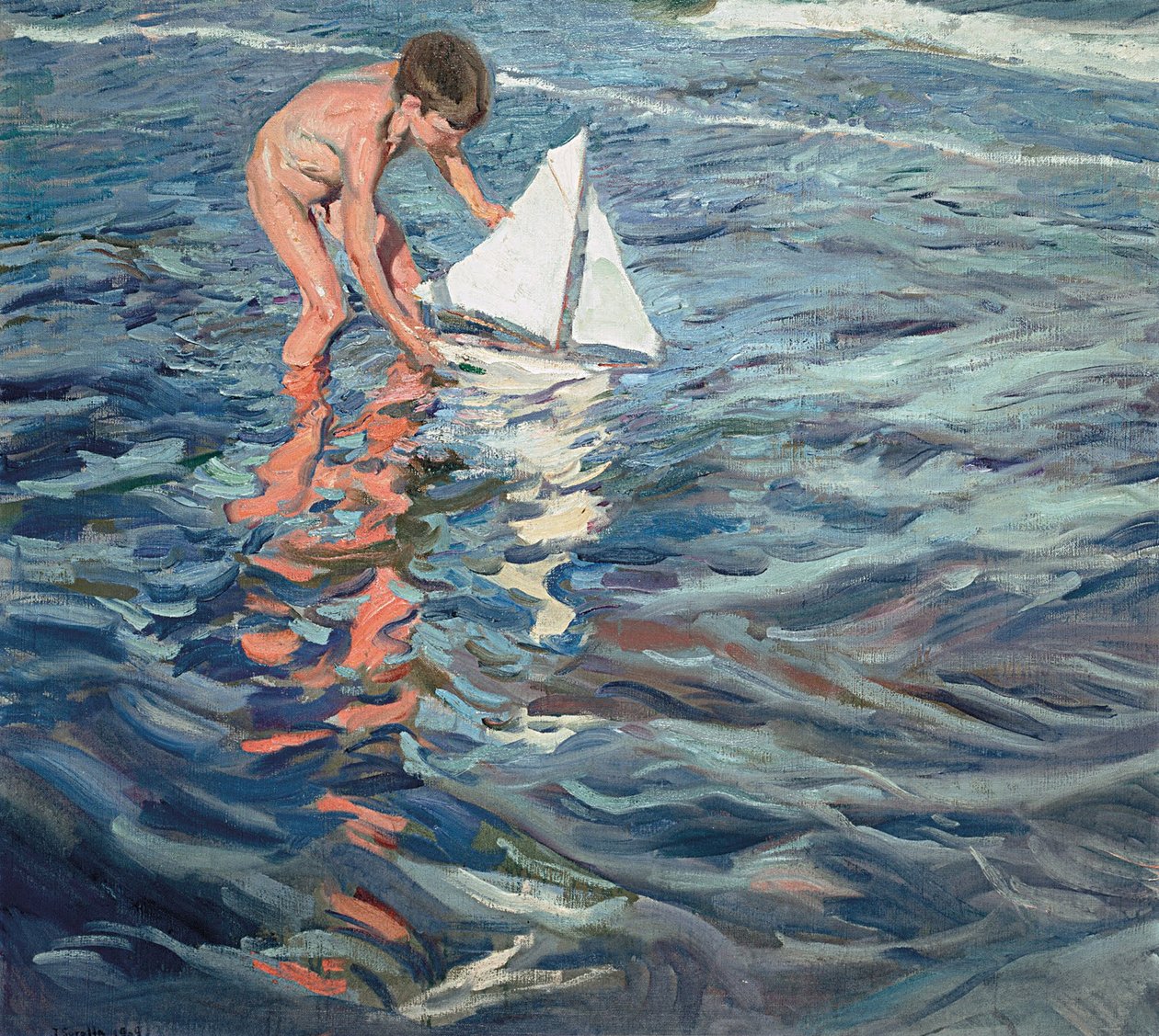 Den lille sejlbåd af Joaquín Sorolla