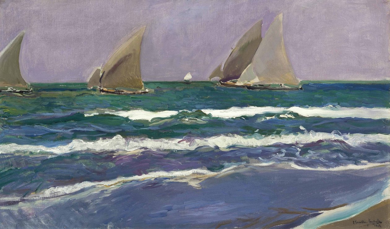 Sejler i havet, Valencia af Joaquín Sorolla