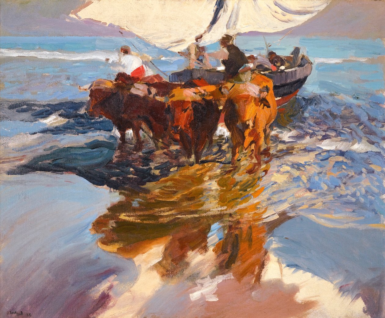 Fisketur, Valencia Strand af Joaquín Sorolla