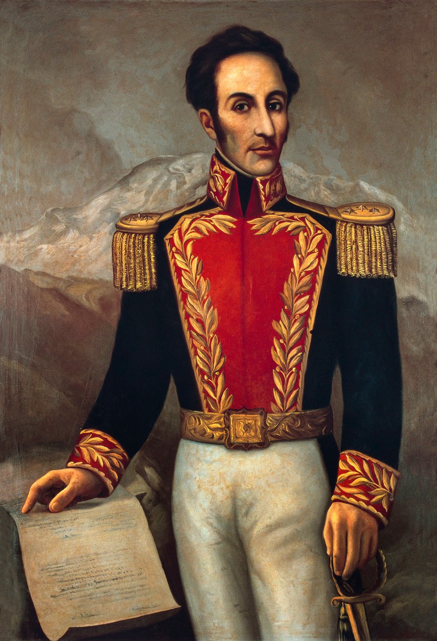 Simon Jose Antonio Bolivar (1783-1830), general og statsmand i Sydamerika af Joaquín Pinto