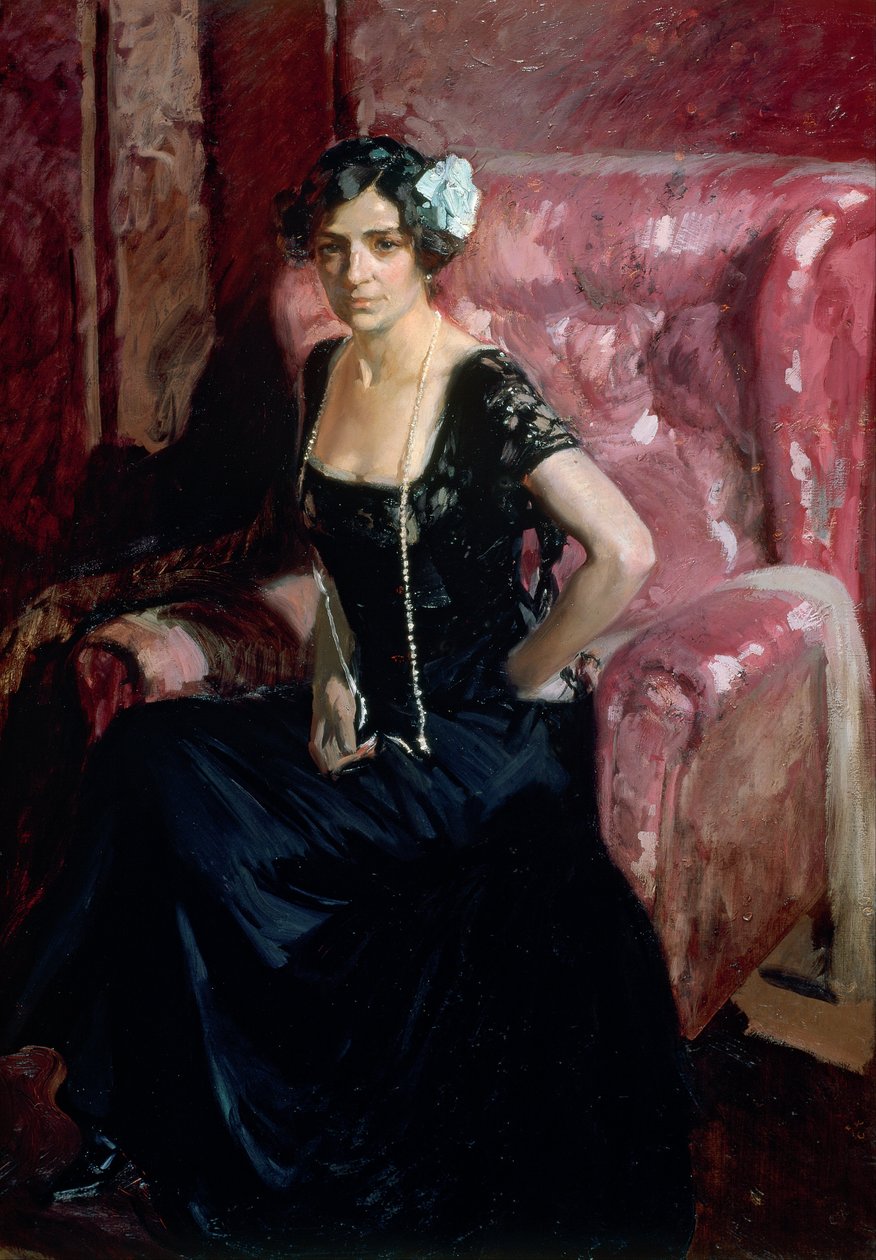 Clotilde i aftenkjole af Joaquín Sorolla
