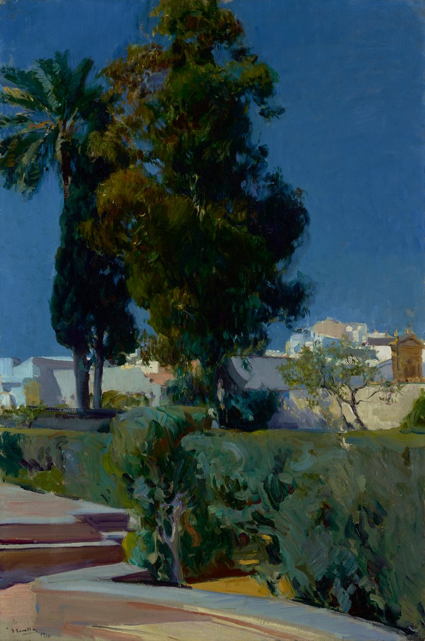 Hjørne af haven, Alcazar, Sevilla, 1910 af Joaquín Sorolla