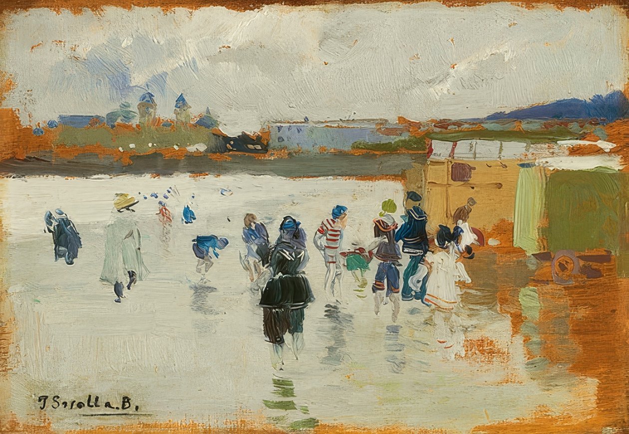 Der Strand von La Concha, San Sebastián. 1906 af Joaquín Sorolla