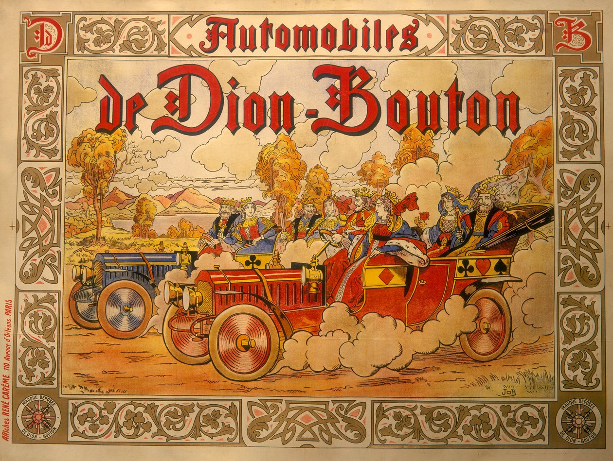 Plakatannoncering af De Dion Bouton-biler, c1920