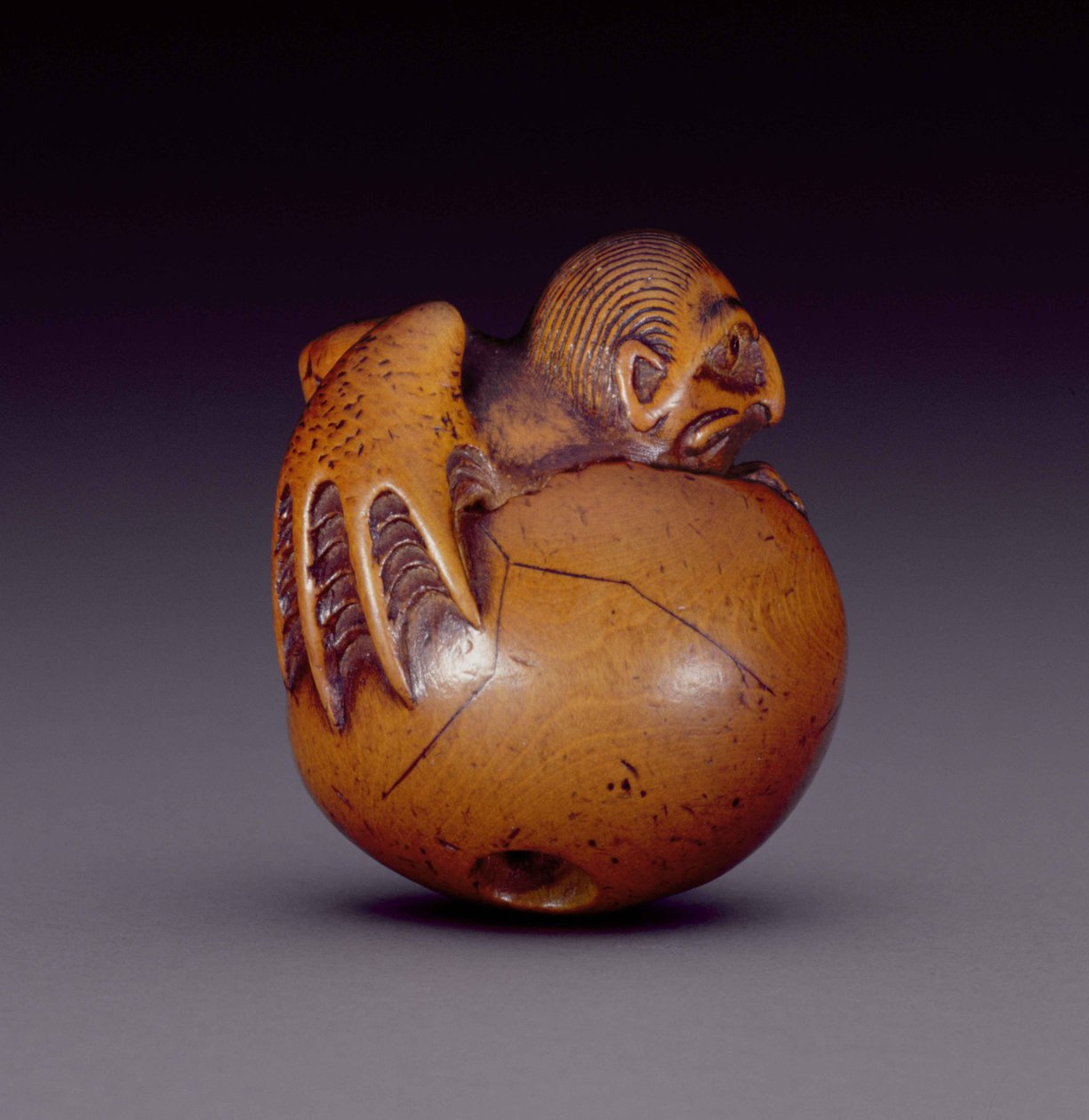 Netsuke på en dag c Chin g Tengu æg, ca. 1770-90 (Od) (Sae A Coarse 193830) af Jobun