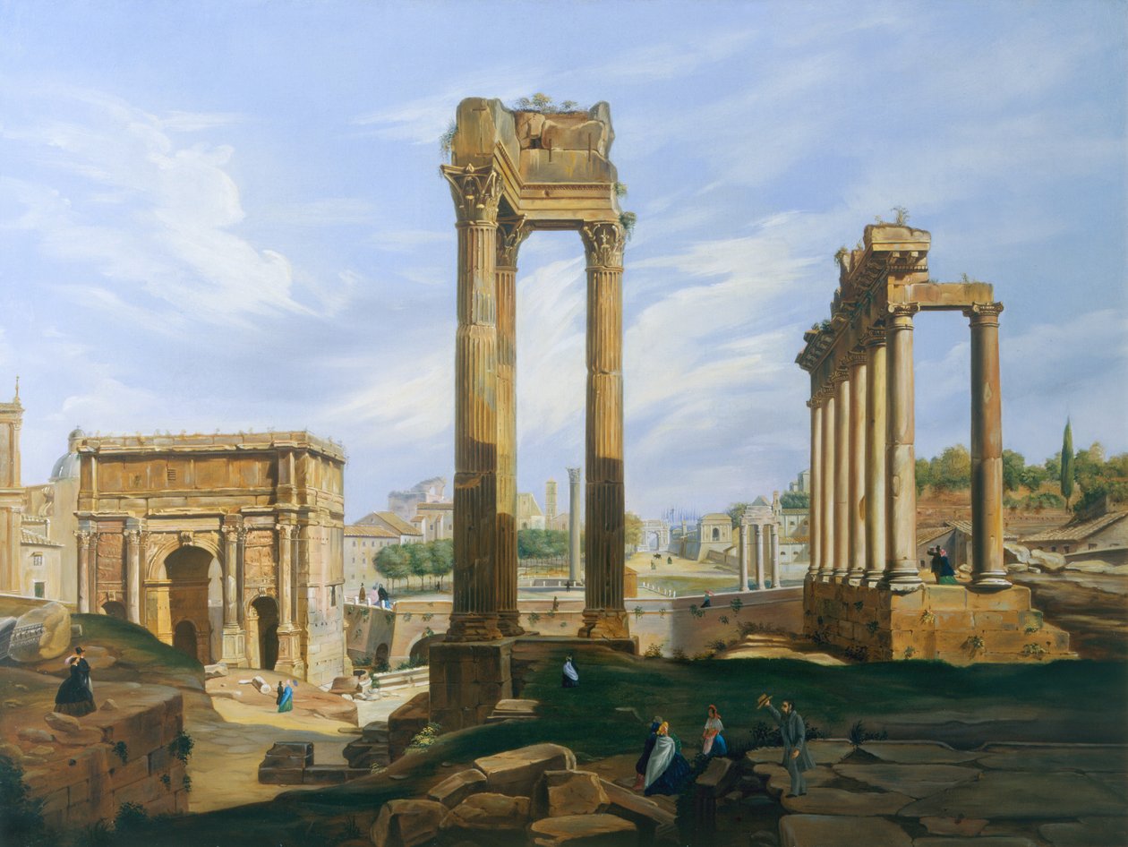 Forum Romanum af Jodocus Sebastiaen van den Abeele