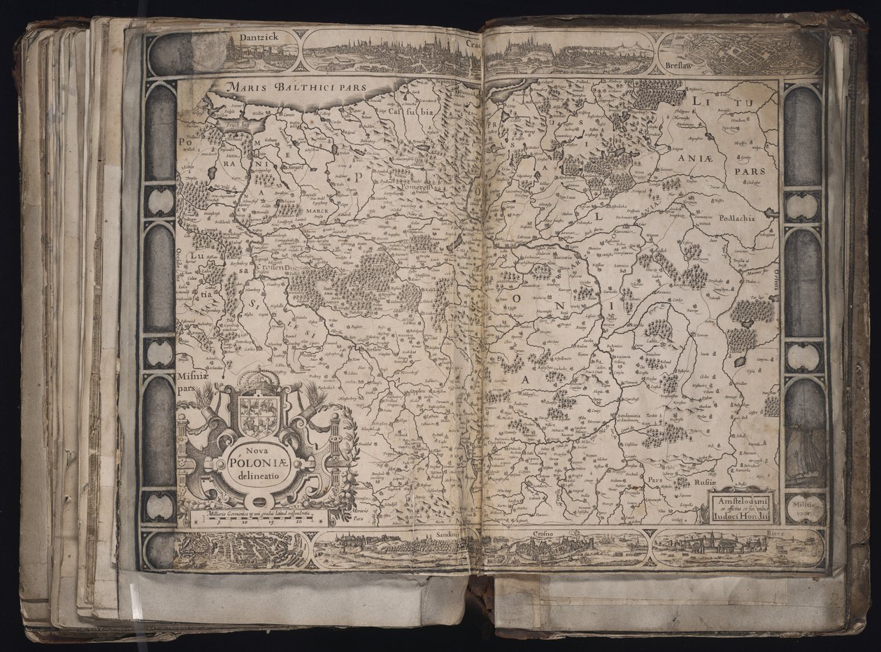 Ny Polen afgrænsning Kort over Polen, ca. 1629-1630 af Jodocus Hondius