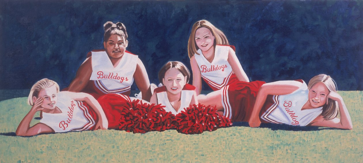 Junior High School Cheerleaders on the Grass, 2003 af Joe Heaps Nelson