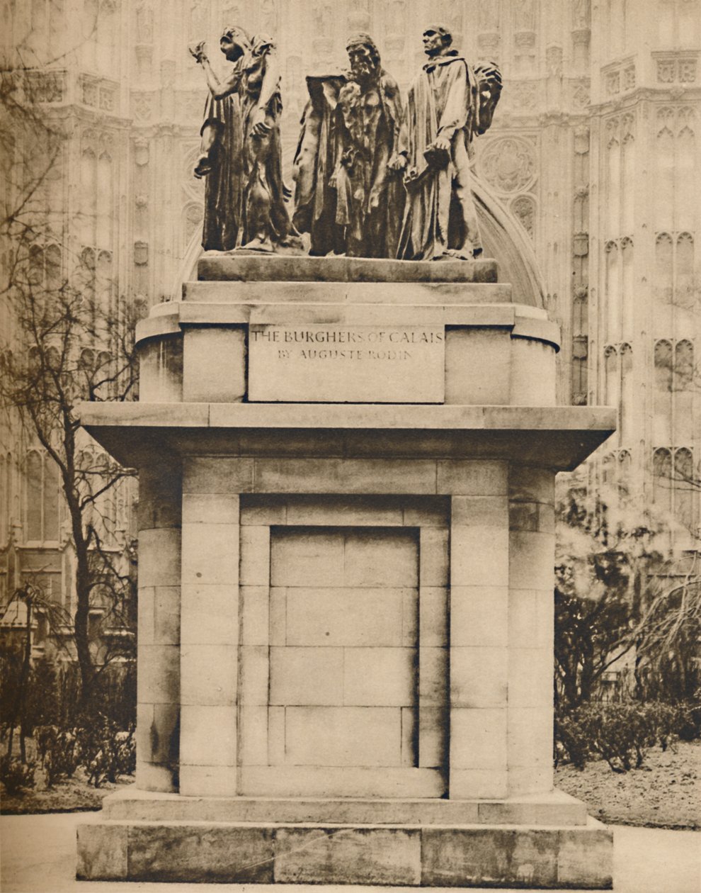 Borgerne i Calais i Victoria Tower Gardens, c1935. af Joel