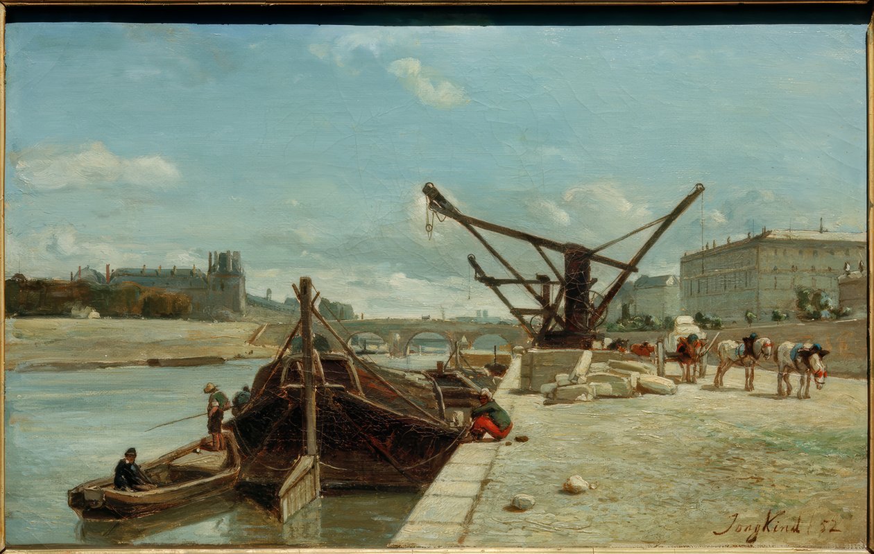 Pont Royal, set fra Quai d’Orsay af Johan Barthold Jongkind