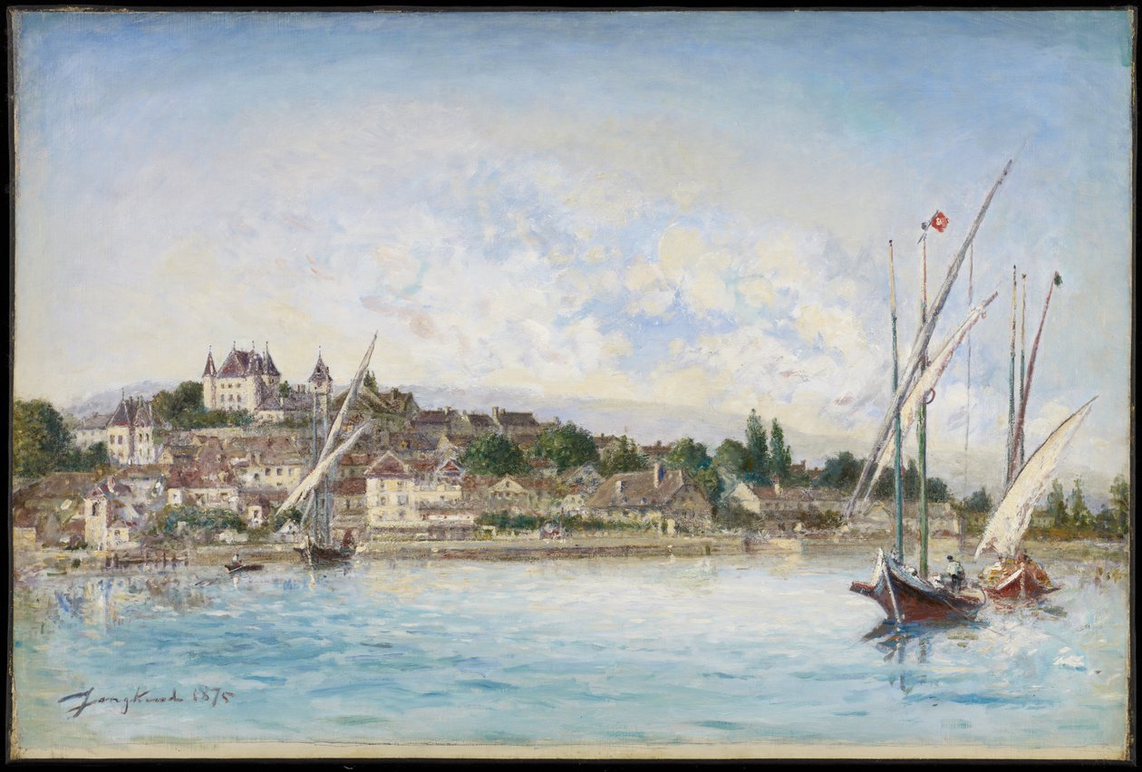 Landskab fra Lake Leman til Nyon, 1875 af Johan Barthold Jongkind