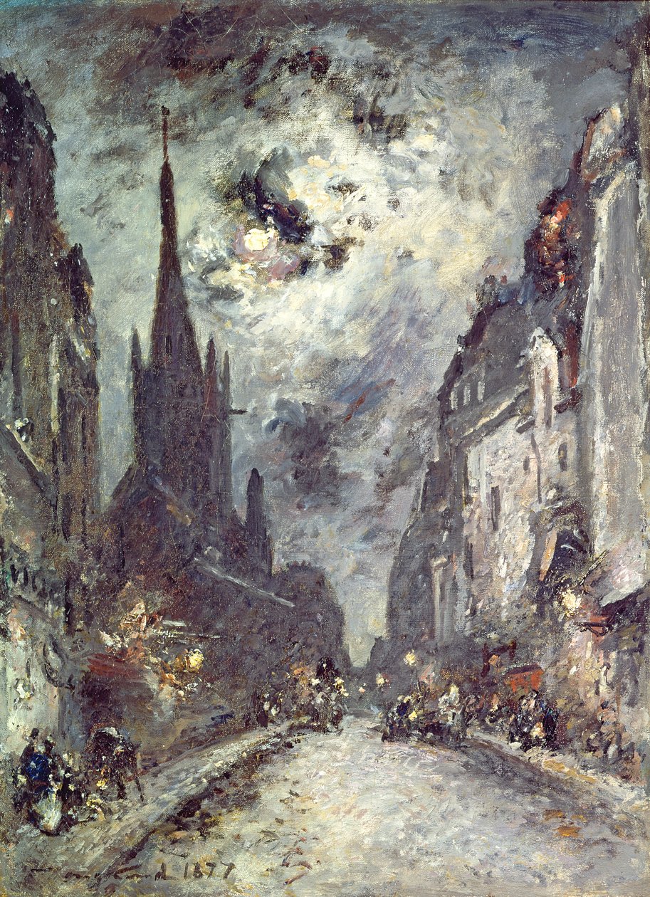 Rue Saint-Severin, 1877 af Johan Barthold Jongkind