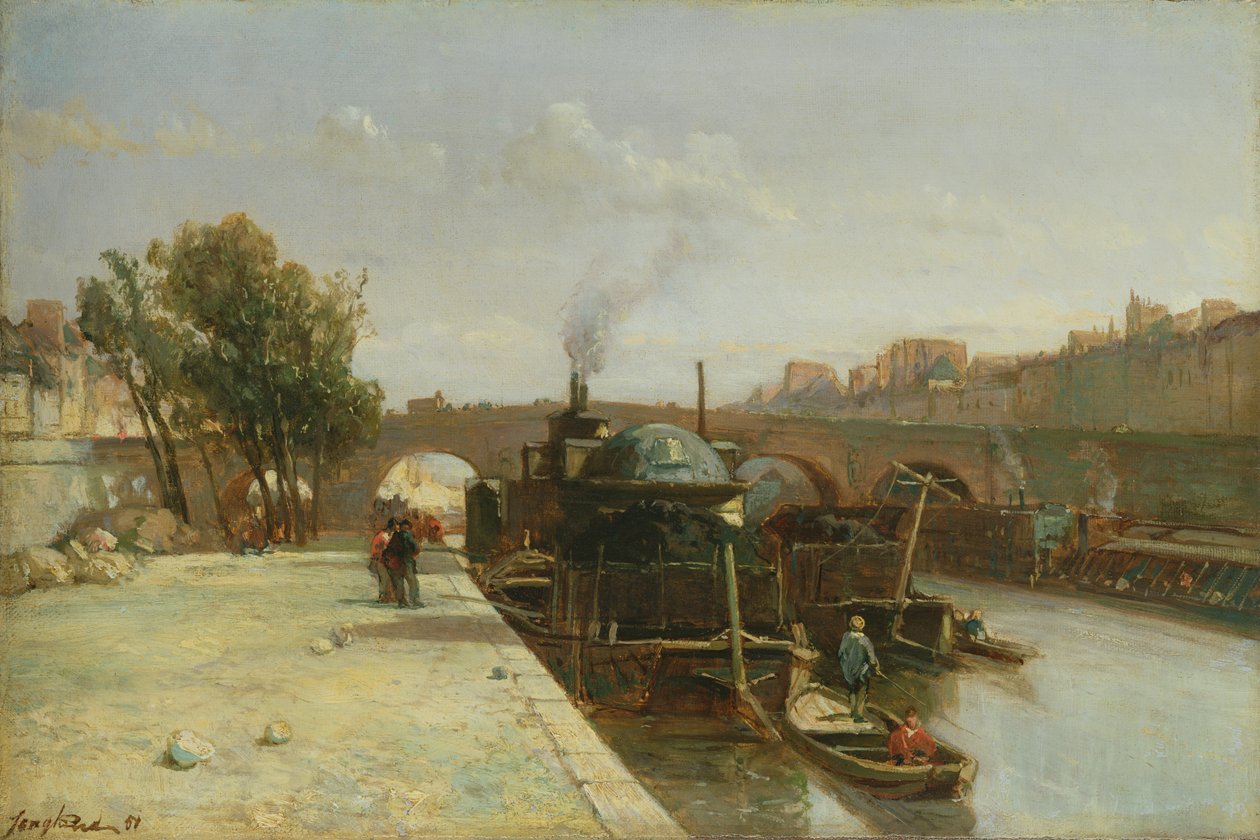 Seinen ved Pont Marie, Paris, 1851 af Johan Barthold Jongkind
