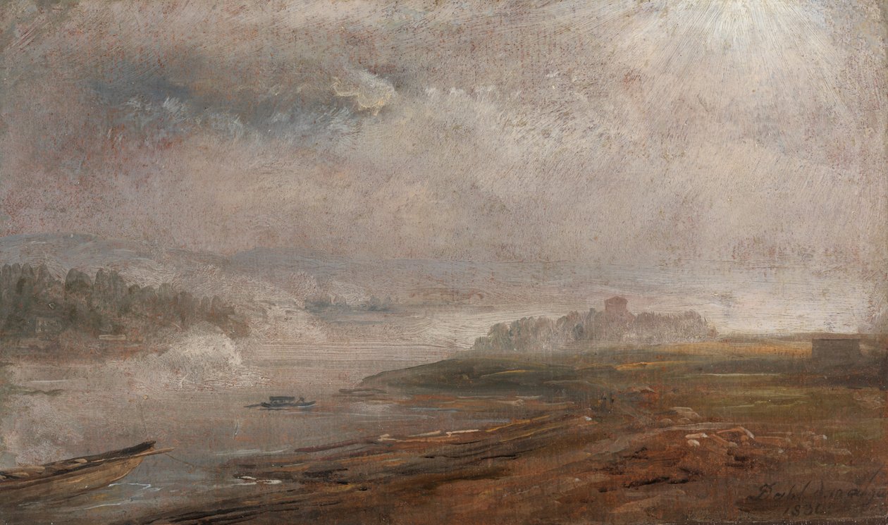 Elben på en tåget morgen af Johan Christian Dahl