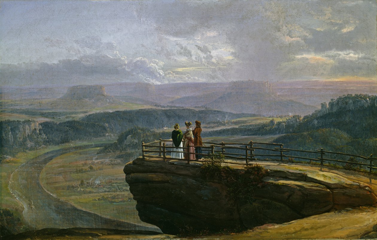 Udsigt fra Bastei af Johan Christian Dahl
