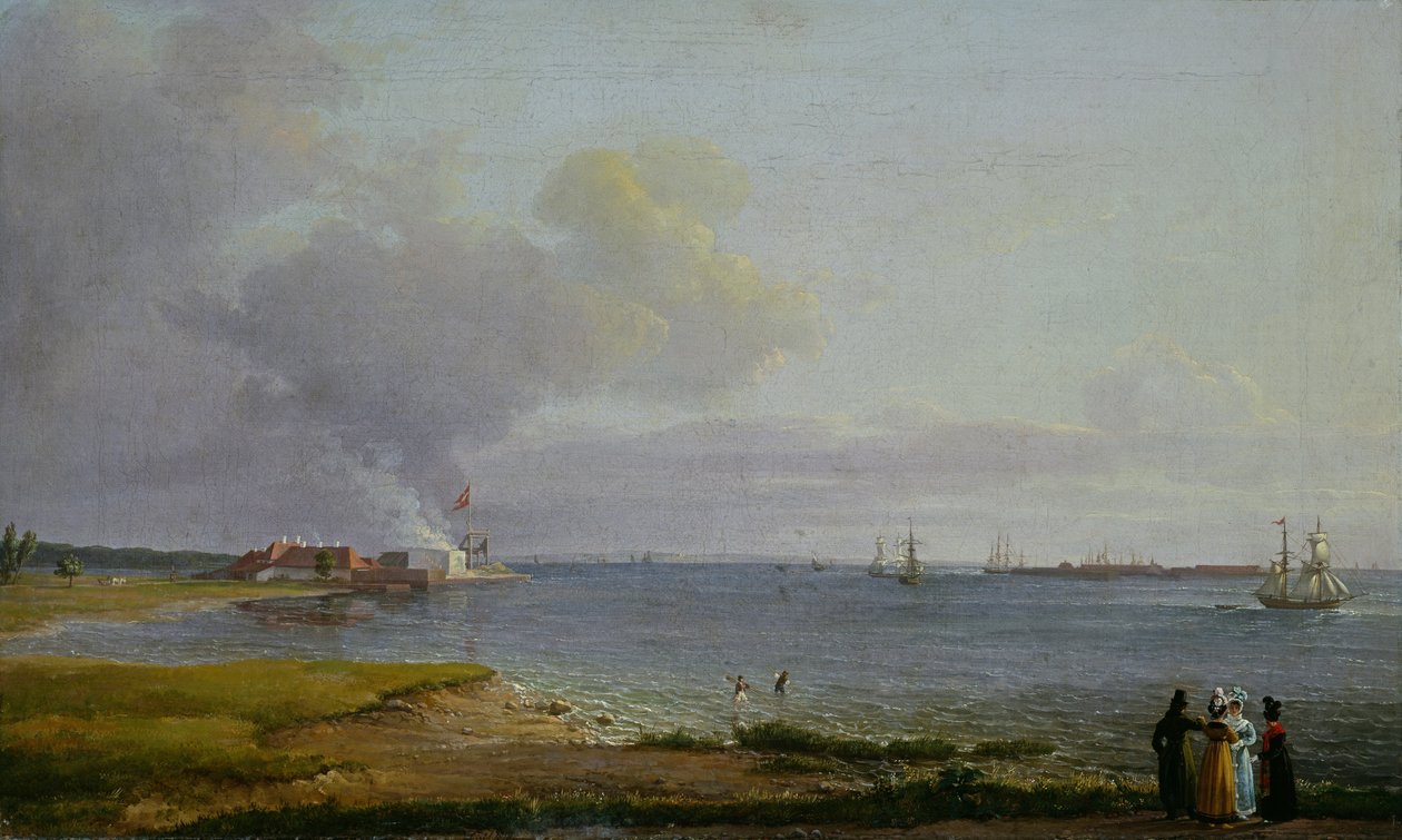 Udsigt over Øresund nær Kalkværket af Johan Christian Dahl