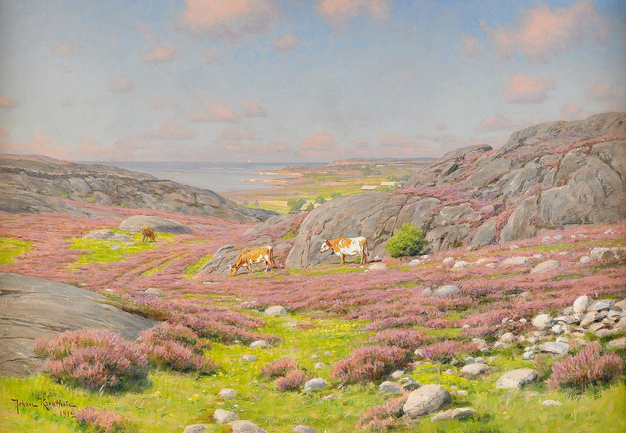 Scene fra Halland Nordkyst af Johan Fredrik Krouthen