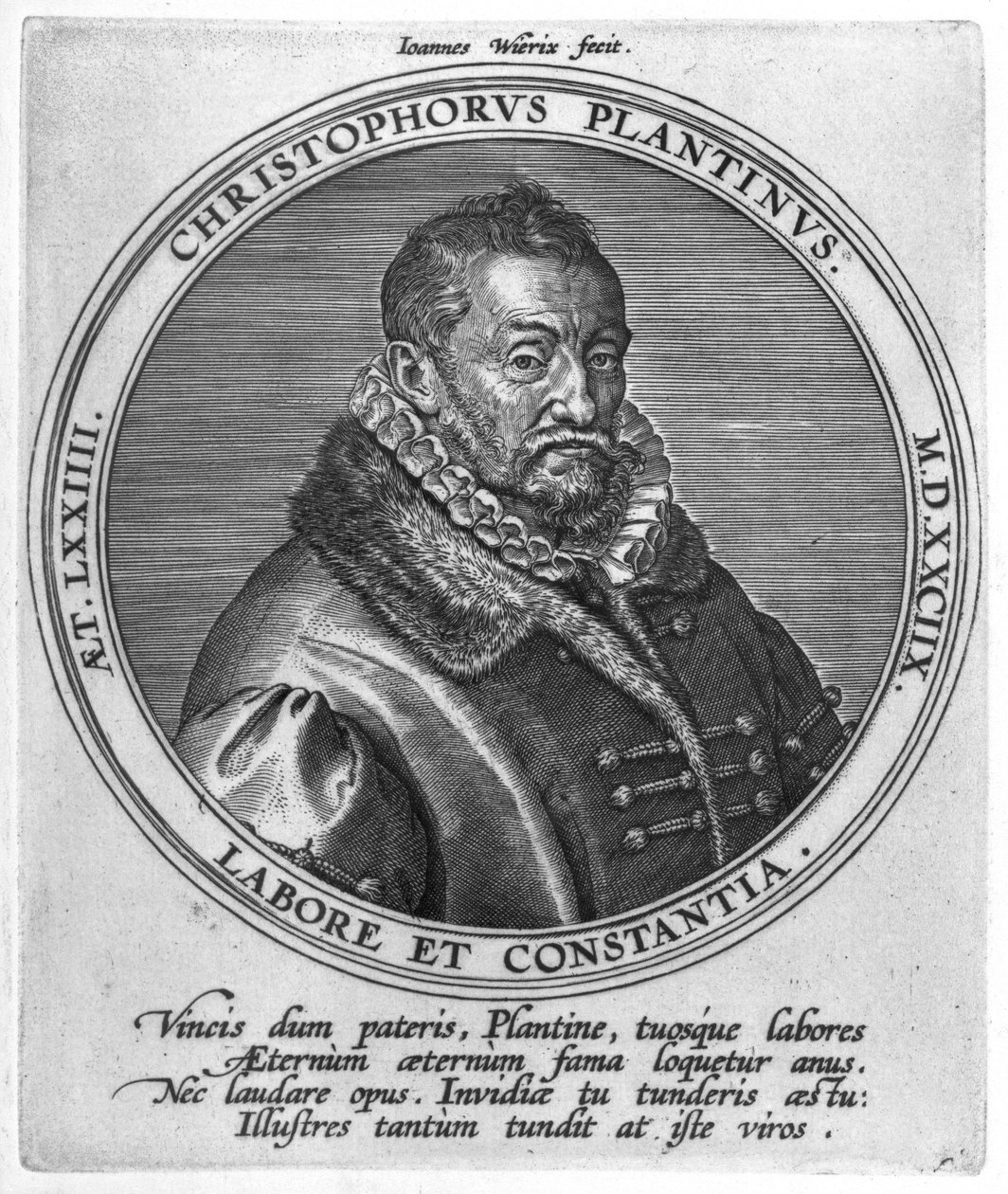 Christophe Plantin (ca. 1520-89) af Johan Wierix